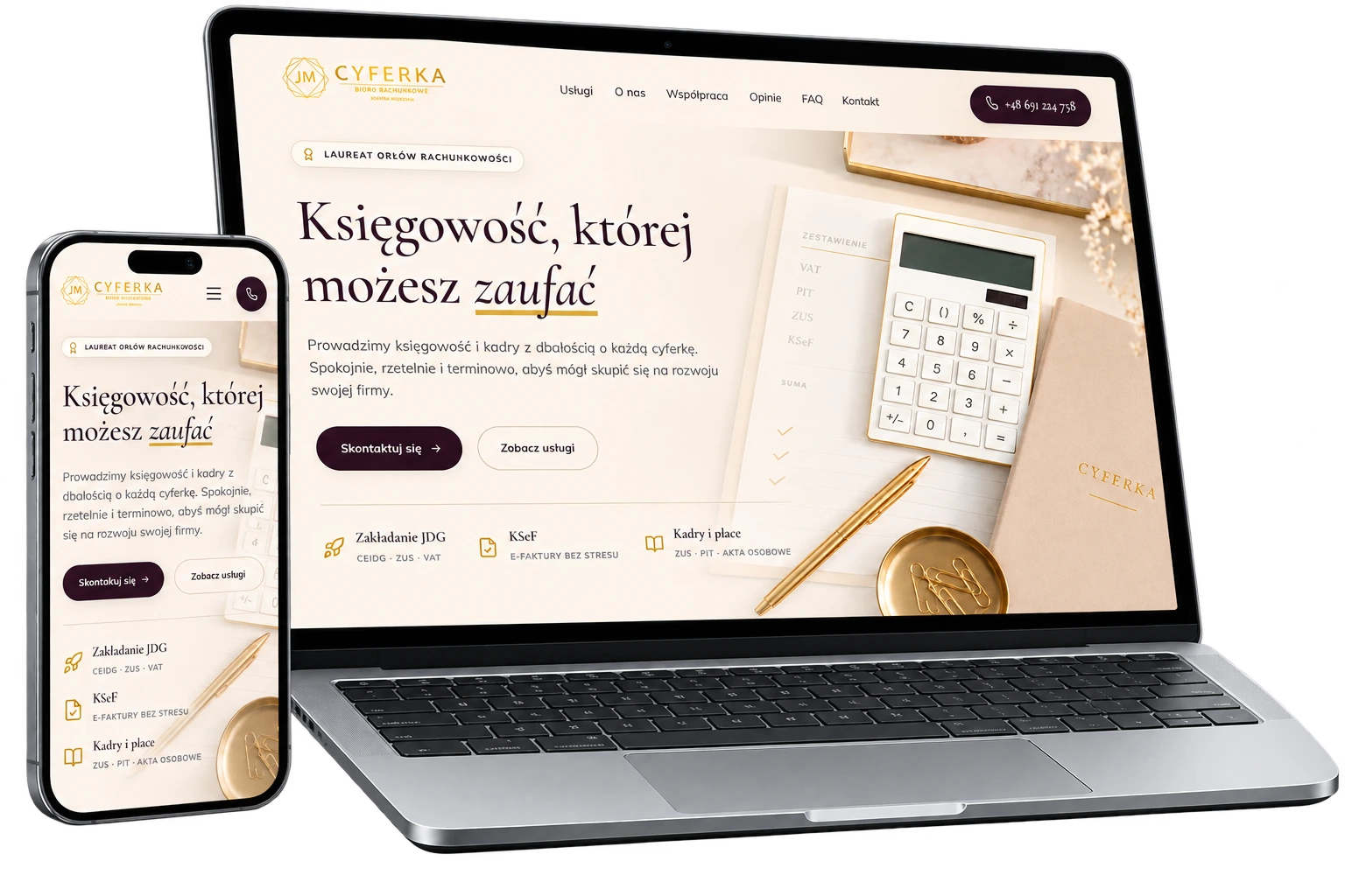 Realizacja strony internetowej dla biura rachunkowego