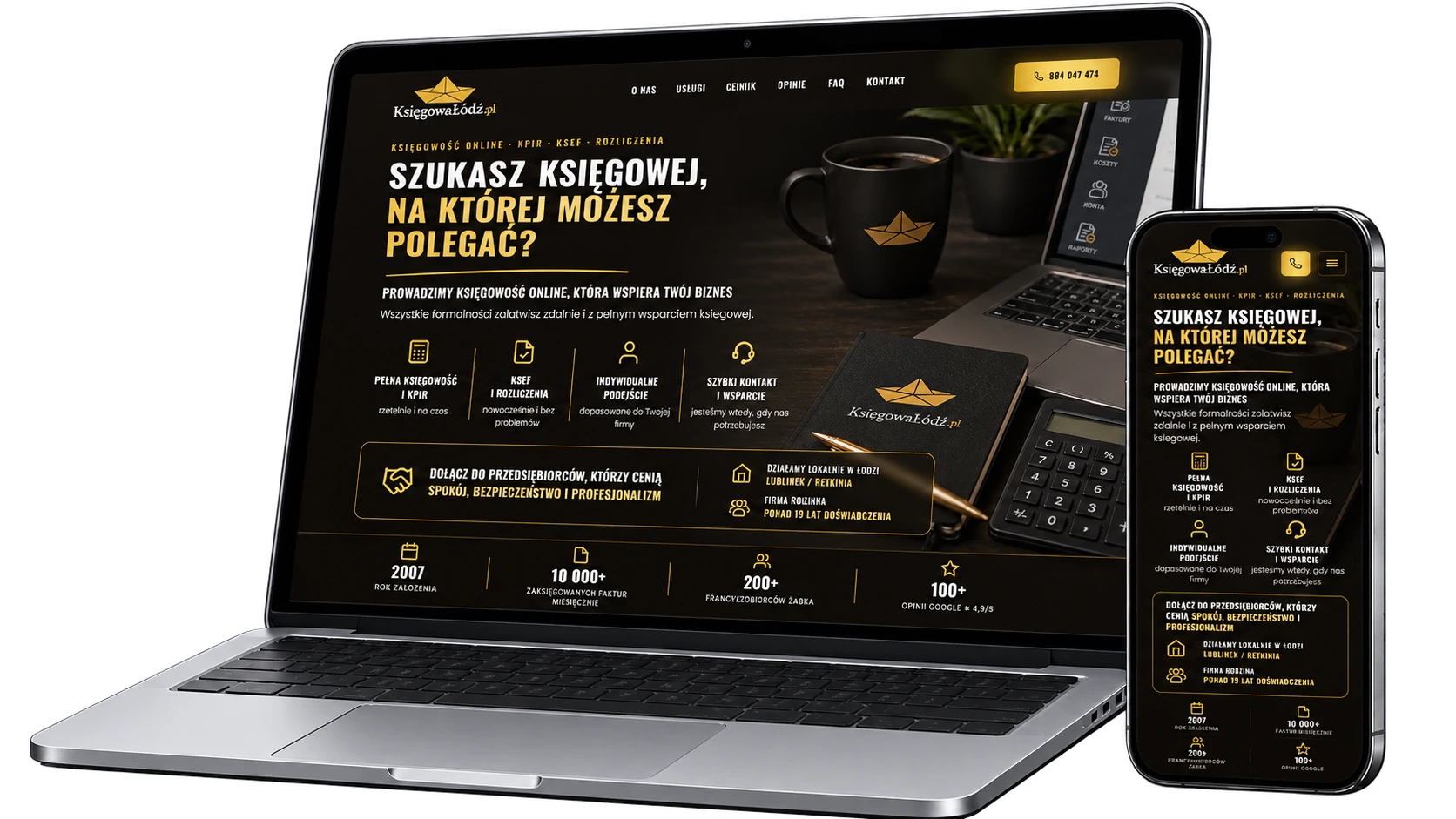 Realizacja strony internetowej dla biura księgowego