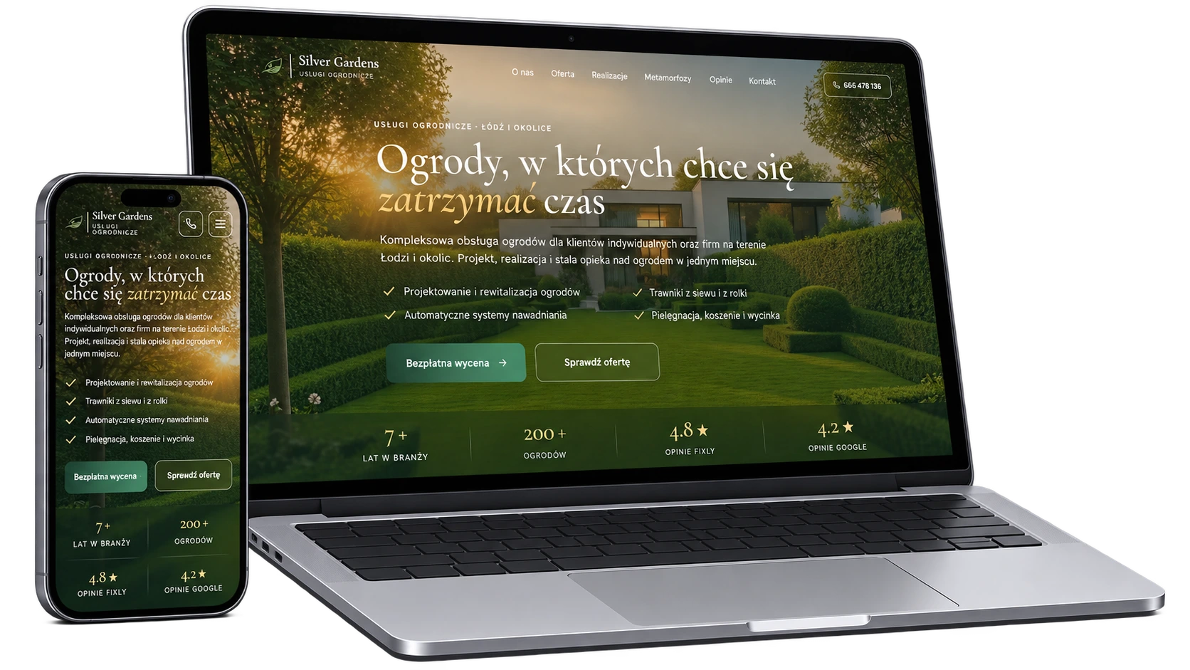Realizacja strony internetowej dla firmy ogrodniczej